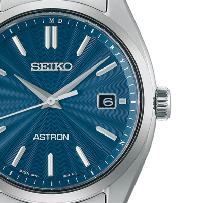 Pre-owned Seiko Astron Origin Sbxy031 Blue Titanium Solar Power Save Men Watch In Box