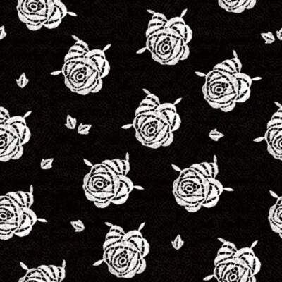 Riley Blake Be Mine Valentine by Janet Wecker-Frisch C12790 Black Cotton