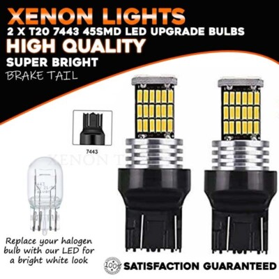 T20 580 Side Light DRL Xenon Super White W21/5w Dual Filament 7443 Hid 12v Bulbs