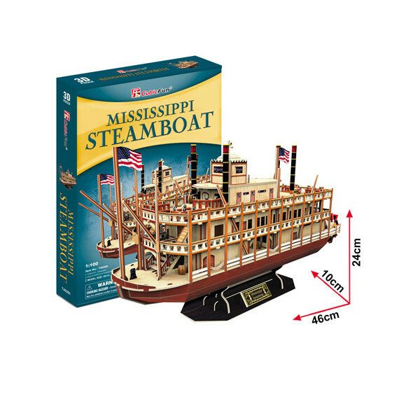 Cubic Fun - 3D Puzzle Mississippi Raddampfer Steamboat Schiff 1:100