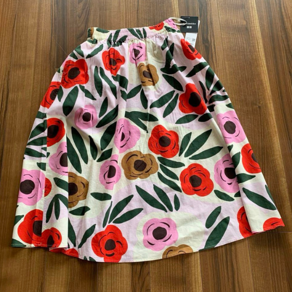 New] XS-XXL UNIQLO x Marimekko linen-blend skirt 4Color