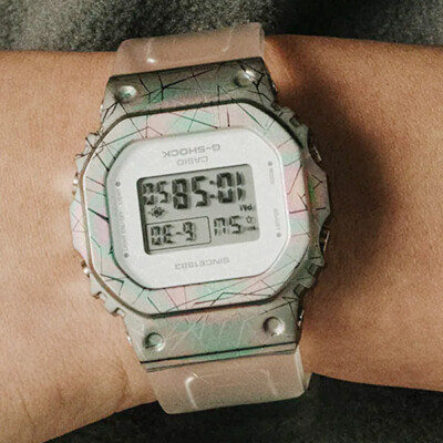 Pre-owned Casio Gm-s5640gem-7jr G-shock 40th Anniversary White Adventurer's Stone Gm-5640gem-7