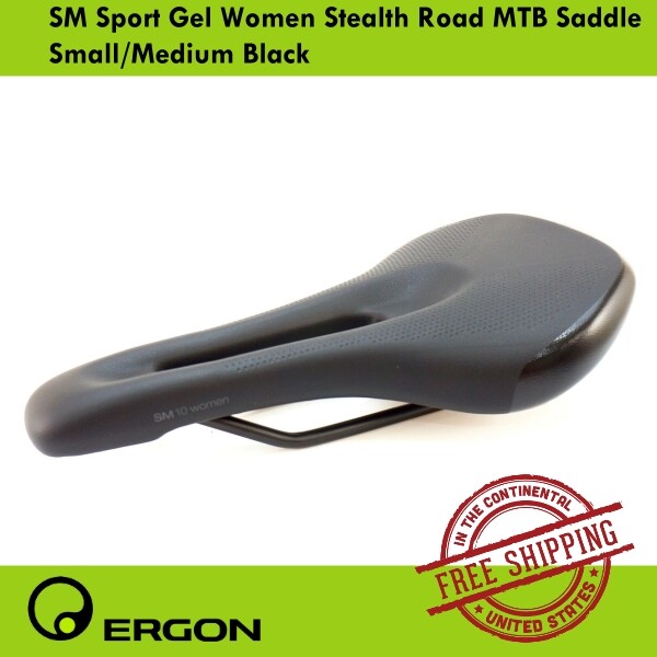 Ergon SM Sport Gel Women Stealth Road MTB Bike Saddle Small 