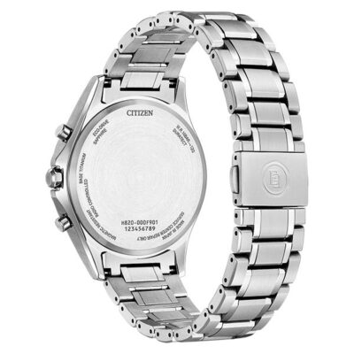 Pre-owned Citizen Exceed At9130-69w White Eco-drive Solar Radio Men's Watch In Box