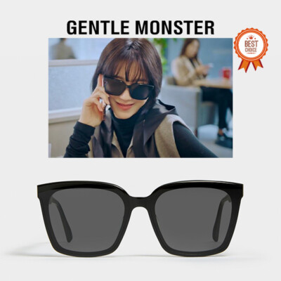 Pre-owned Gentle Monster [] Tega 01 Sunglases Lee Ji-ah Korean Drama Korean Brand In Black