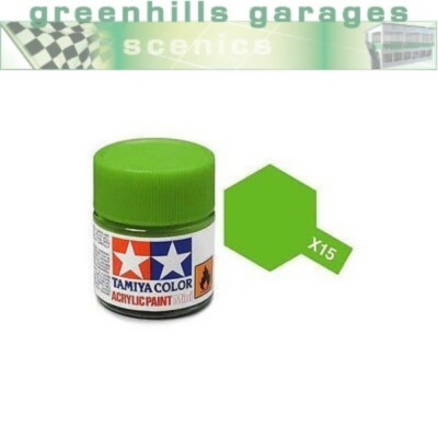 Greenhills Tamiya 10ml Bottle of Acrylic Paint Light Green X-15 81515 C51