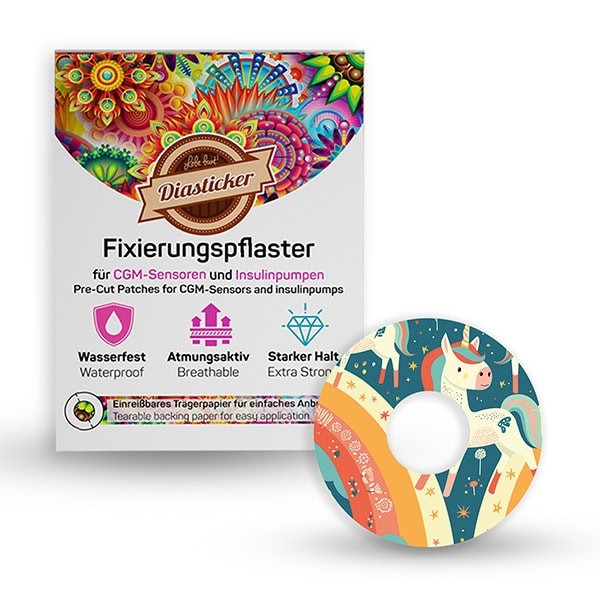 FreeStyle Libre 3 Pflaster - Unicorn Glow l Diasticker®