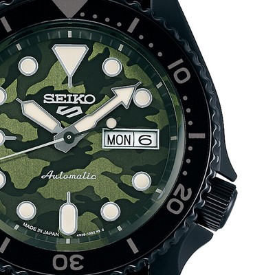 Pre-owned Seiko 5 Sbsa173 Green Sports Street Style Automatic Men's Watch In Box