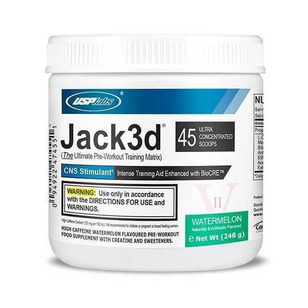 Jack 248g 3D Ultimate Pre-Workout Training Matrix Powder CNS Stimulant USP Labs