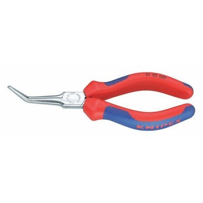 6-1/4in Bent Long Nose Pliers 45 Degree Precision Needle Nose Smooth Jaw