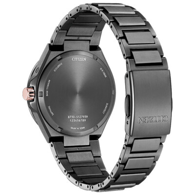 Pre-owned Citizen Attesa Act Line Bu0065-64e Black Eco-drive Titanium Men Watch In Box