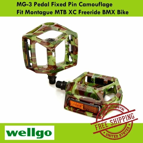 WELLGO MG-3 Pedal Fixed Pin Camouflage Fit Montague MTB XC Freeride BMX Bike