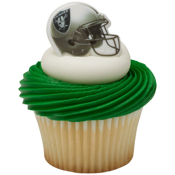 Las Vegas Raiders Cupcake Rings Football