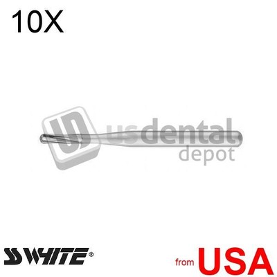 10X LOT of SS WHITE - FG #1157 straight dome plain carbide bur, 10pk   057-17708
