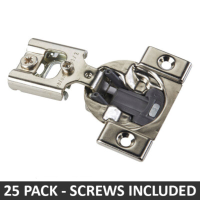 25 Pack Blum COMPACT BLUMOTION Soft Close 1/2'' Overlay Screw-on Hinge 38N355B.08