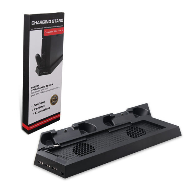 Raffreddamento Ventola + Doppio Joystick USB Base per Ricarica + 3 Hub PS4 mar