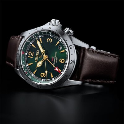 Pre-owned Seiko Prospex Alpinist Sbej005 Green Mechanical Automatic Men's Wristwatch