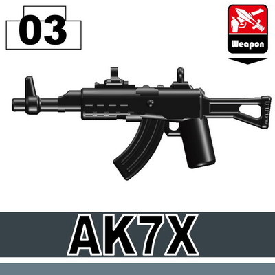 AK7x rifle compatible with toy brick minifigures ak-47