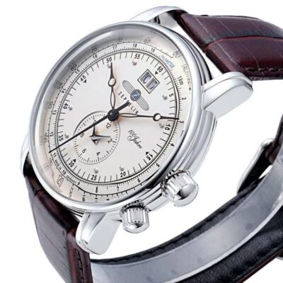 Pre-owned Zeppelin Special Edition 100 Years 100th Anniversary Quartz Dual Time 7640-1n Jp