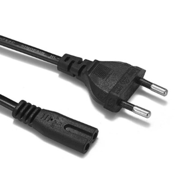 4 Ft US 2-Prong to European EU Plug AC Power Cable Cord for Laptop Power Adapter