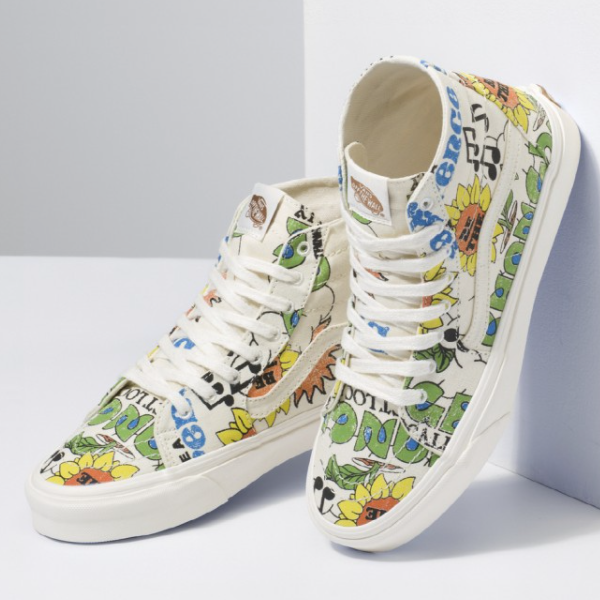 Зауженные кроссовки Vans Eco Theory SK8-Hi Eco Positivity - VN0A4U16ARG