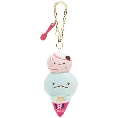 Плюшевый брелок для ключей San-X Sumikko Gurashi tenori Baskin Robbins 31 с мороженым love