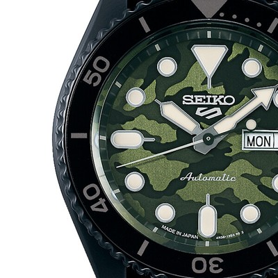 Pre-owned Seiko 5 Sbsa173 Green Sports Street Style Automatic Men's Watch In Box