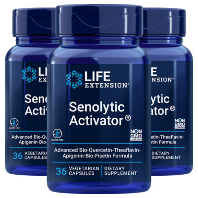 Life Extension Senolytic Activator Bio-Quercetin/Theaflavin/Fisetin Formula 3X36