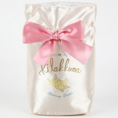 Rilakkuma Drawstring Pouch Glitter Bubble San-X Japan