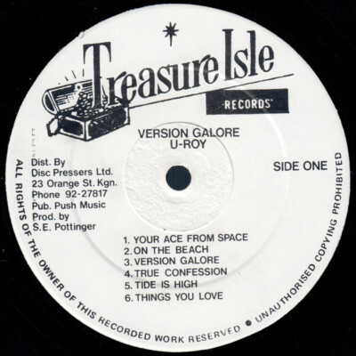 U Roy* - Version Galore (LP, Album, RE) (Very Good (VG)) - 3139300213