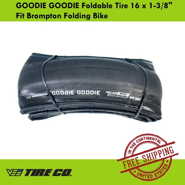 VEE Tire GOODIE GOODIE Foldable Tire 16 x 1-3/8" Fit Brompton Folding Bike
