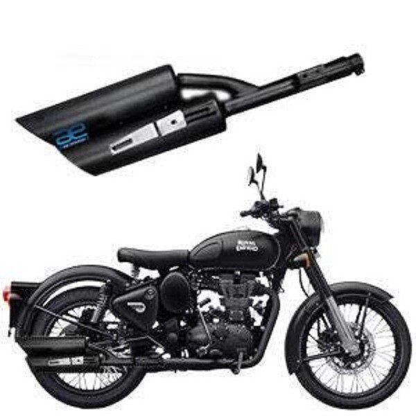 Harley Sound Exhaust Silencer+Glass Wool & Bush For Royal Enfield 350 500 