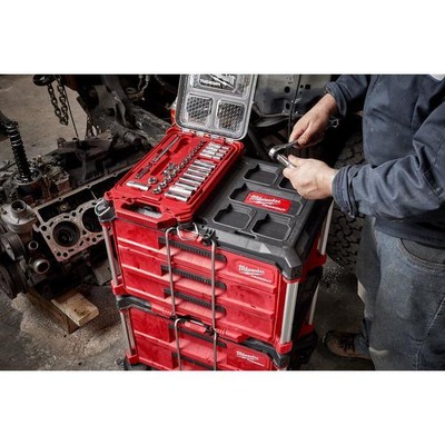 Milwaukee Tool 48-22-9481 3/8” Drive 28Pc Ratchet & Socket Set W/Packout