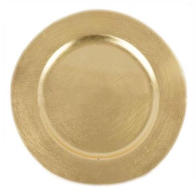 6 pcs 13" GOLD Round CHARGER PLATES Wedding Party Reception Dinner Supplies