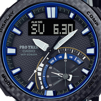 Pre-owned Casio Pro Trek Prw-73x-1jf Angler Line Solar Atomic Analog Digital Men`s Watch