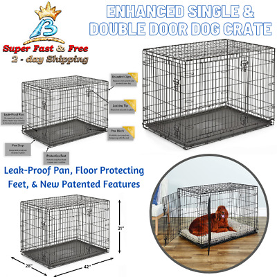 Xxl Dog Crate Chain Link Dog Kennel Outdoor Pet Big Dog Cage Extra Large Metal
