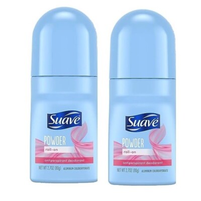 Suave Powder Roll-On Antiperspirant Deodorant  2.7oz(80g)Each   2Pack