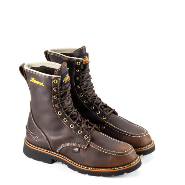 Pre-owned Thorogood 1957 Series Flyway Usa-made Waterproof 8″ Briar Pitstop Boots 814-4141