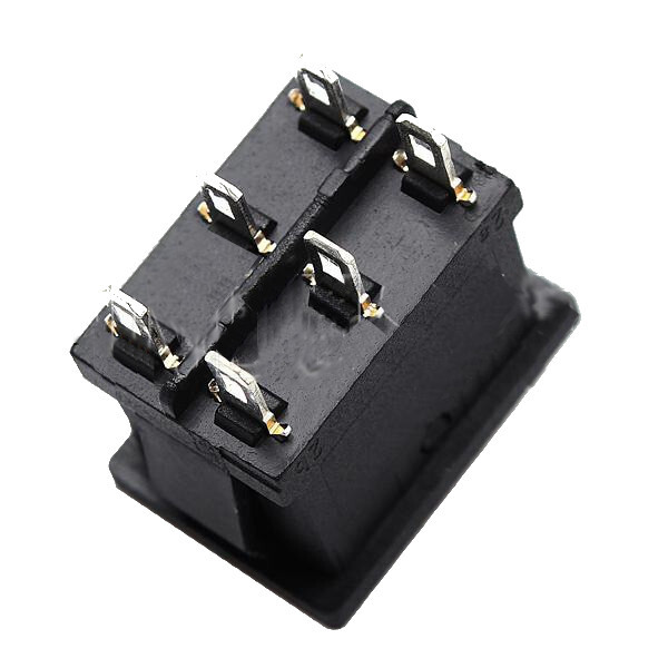 IndusTec Rocker Switch 6 - pin DPDT 3 Pos 10A 125 V  Maintained 12V 24V Polatity