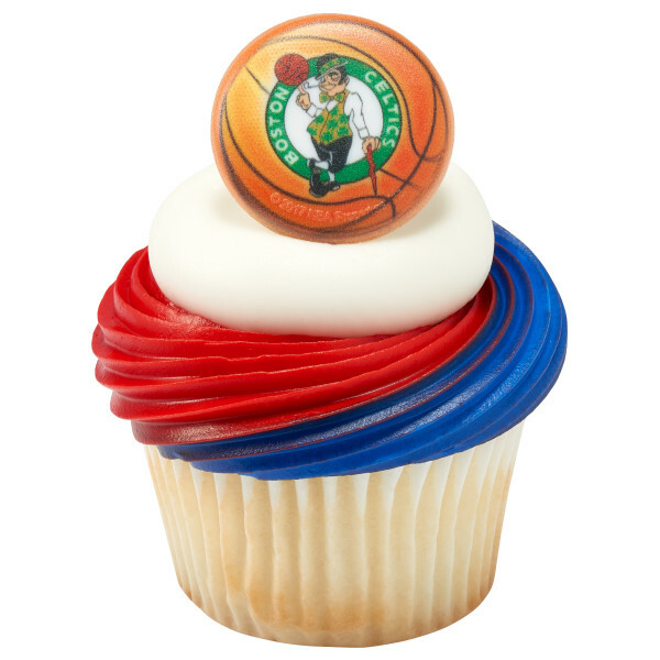 Boston Celtics Cupcake Rings Basketball