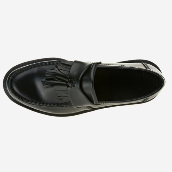 Pre-owned Dr. Martens' Dr. Martens Adrian Tassle Loafer Leather Smooth Black - 14573001 Expeditedship