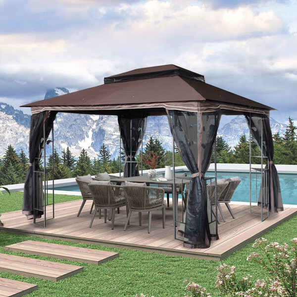 Tent With Ventilated Double Roof And Mosquito Net