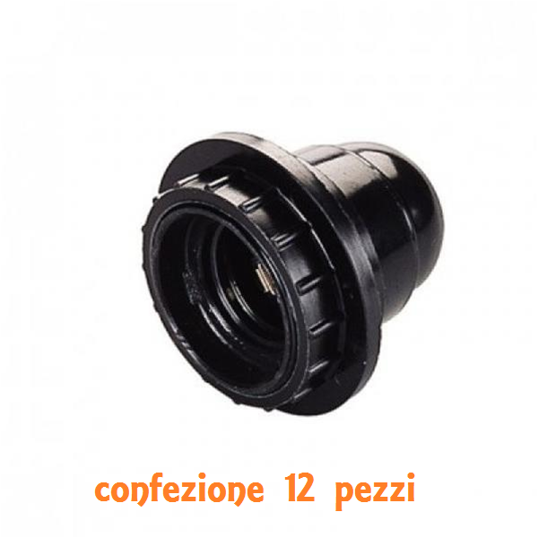 Set 12 Pezzi Portalampada Volante Termoplastica E27 250V 4A T180 linq
