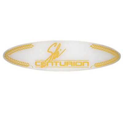 Ski Centurion Boat Raised Brand Decal | OEM Gold White 7 x 1 7/8 Inch