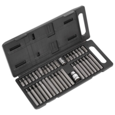 Sealey S0982 TRX-Star/Hex/Spline Bit Set 40pc 3/8'' & 1/2'' Sq Drive