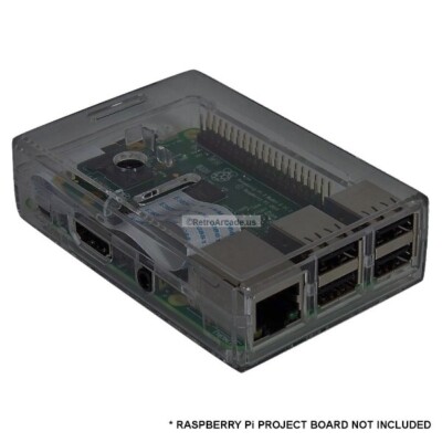 3, 2,  Retro Pi And B+ Case Kit, Transparent Smoked Finish