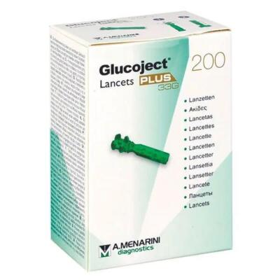 Glucoject Lancets Plus 33G Stechhilfen-Nadeln Dreifach Geschliffen Edelstahl