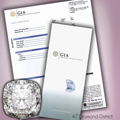 2.50ct. E-VS1 Ex Polish Square Cushion GIA Certified Diamond 7.85x7.46x4.97mm