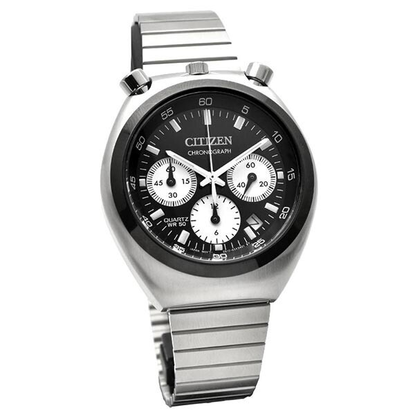 Pre-owned Citizen An3660-81e Record Label Tsuno Chrono Chronograph Watch Black Panda 2023