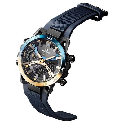 Pre-owned Casio Edifice Ecb-2000ynp-1ajf Black Nighttime Drive Series Men Watch In Box